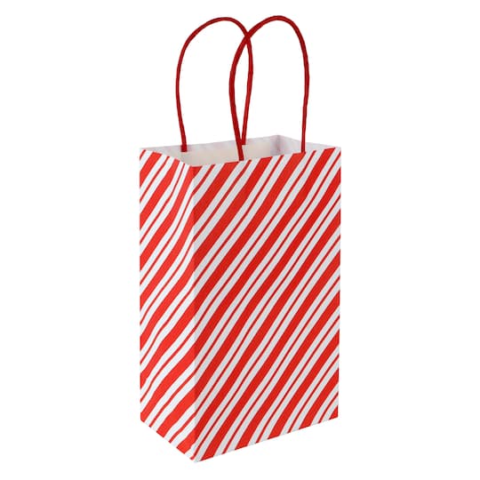 Michaels, Small Red & White Stripes Gift Bags, 6ct. by Celebrate It™ – Category: Gift Bags